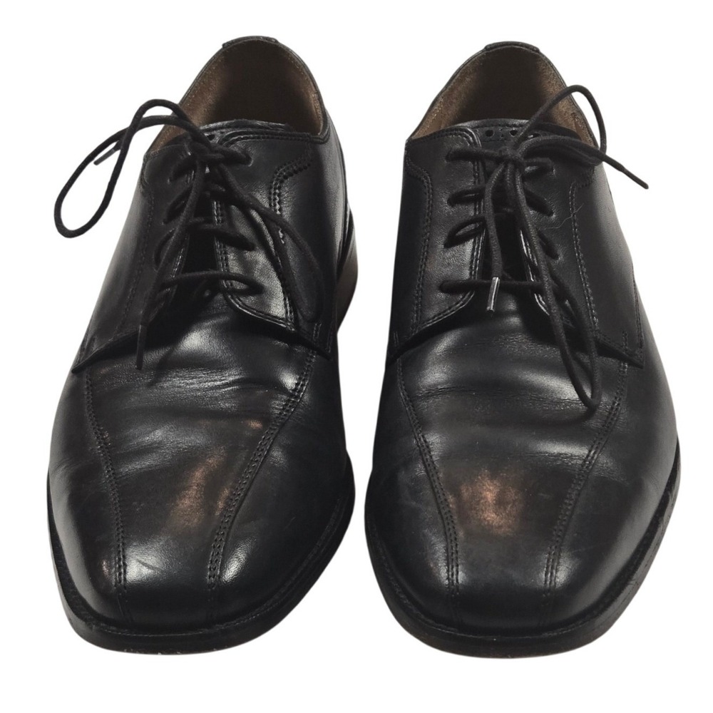 Cole Haan Grand OS Oxford Men 11 Black Good Leather Dress Shoes Square Toe - Picture 4 of 13